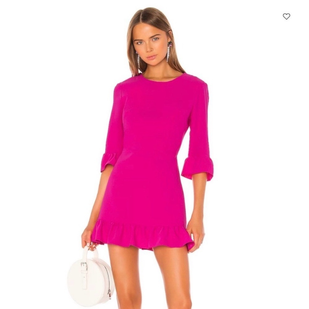Amanda Uprichard Candice Dress Hot Pink Size Small